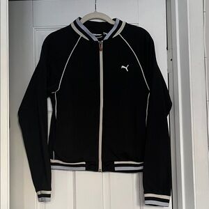 Puma Black and White Zip-Up Jacket.